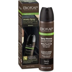 Biokap Touch Up Spray 75ml Black Grey Root Conceal Lasts 1 Second