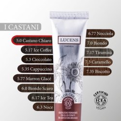 LUCENS Permanent Light Brown 5.0 Hair Color with High Natural Ingredients - No Ammonia, No Fragrances, Radiant &