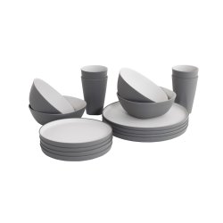 Outwell - Gala 4 Person Dinner Set - Grey Mist
