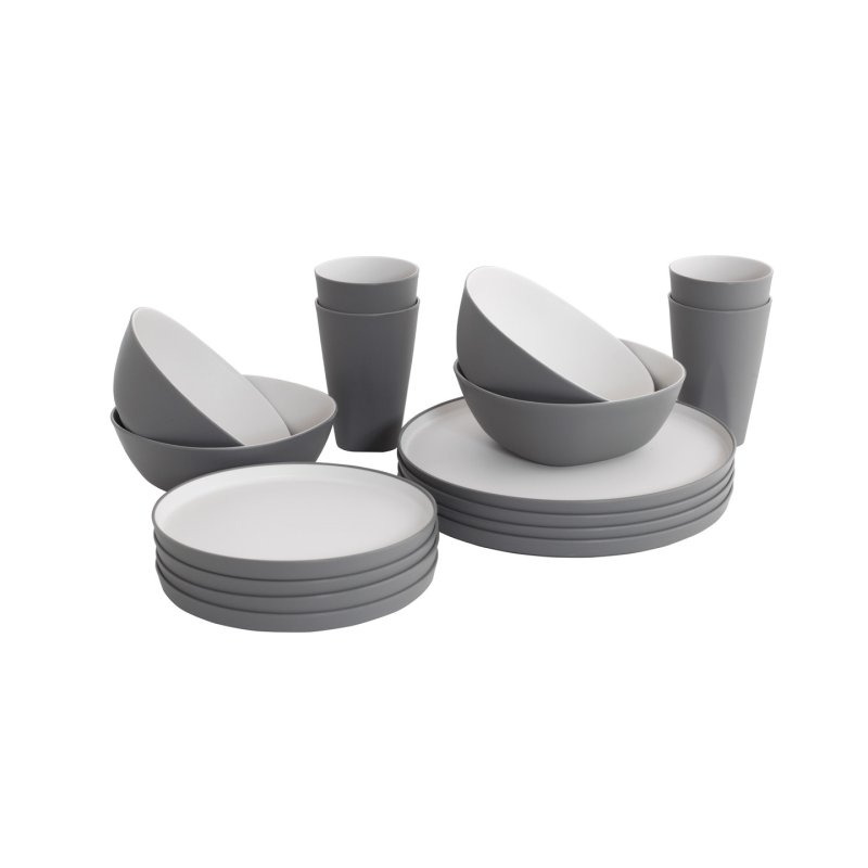 Outwell - Gala 4 Person Dinner Set - Grey Mist