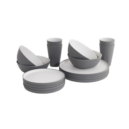 Outwell - Gala 4 Person Dinner Set - Grey Mist