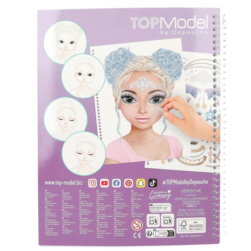 TOPModel Make Up Colouring Book