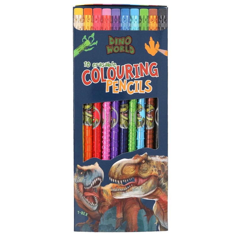 Dino World - Erasable Colouring Pencils - (0413530)