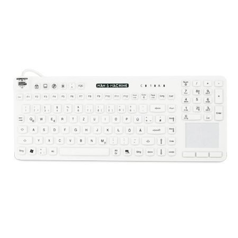 Baaske Medical ReallyCoolTouch LP DE/GR clavier Médical USB QWERTZ Allemand Blanc