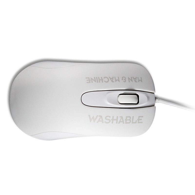MAN&MACHINE Mouse C washable DE 1000dpi,USB,2Tasten Scroll,white,DE