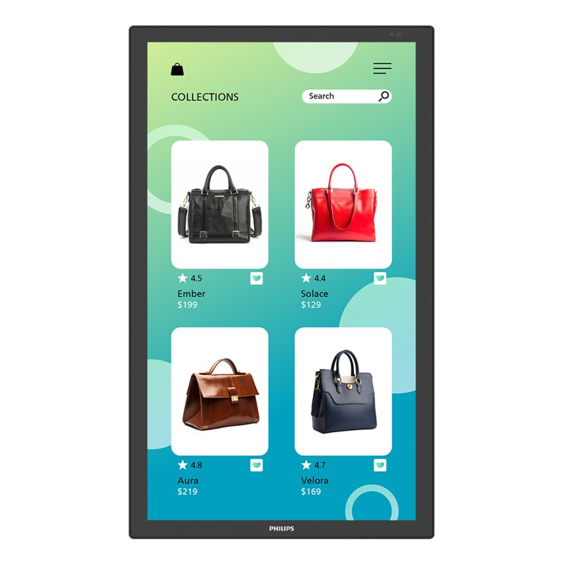 80cm/31,5" (1920×1080) Philips 32BDL3751T/00 16:9 IPS 8ms 60Hz 350cd/m² Touch10pt HDMI² DisplayPort USB-C Black