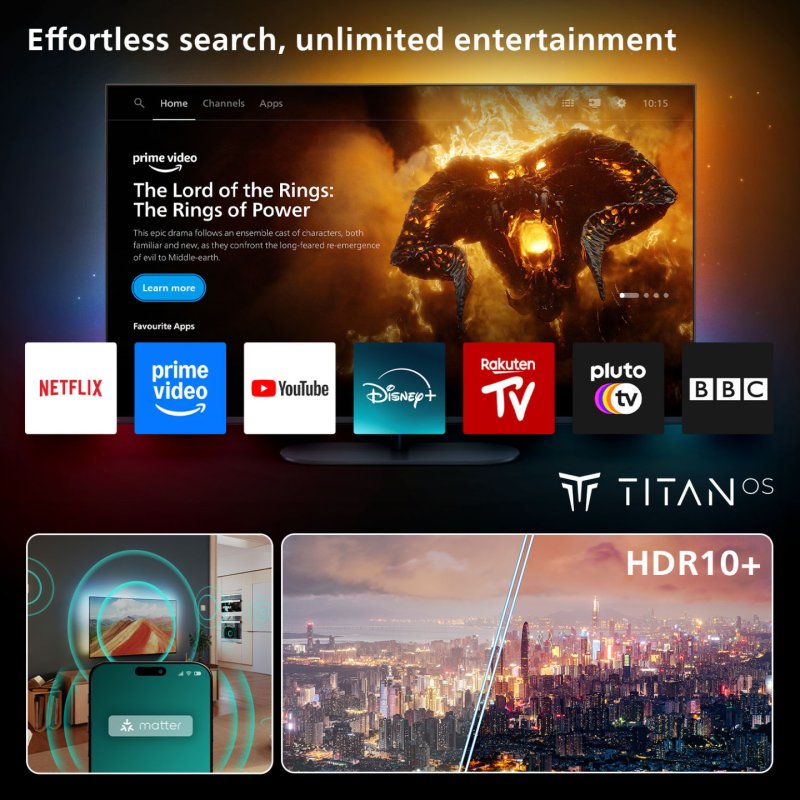 Philips 8500 series 65PUS8500/12 TV 165,1 cm (65") 4K Ultra HD Smart TV Wifi Noir