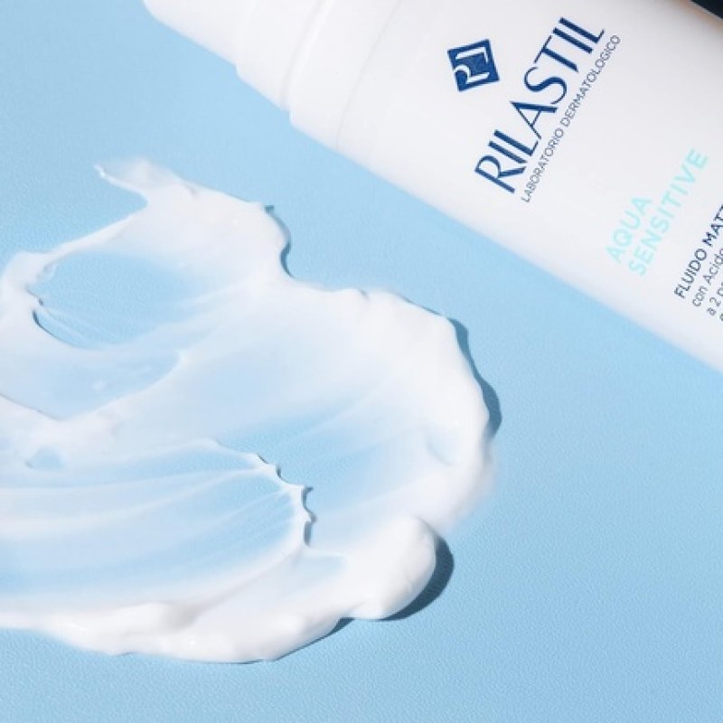 Rilastil Aqua Sensitive Matt Fluid for Sensitive Skin 40ml Transparent