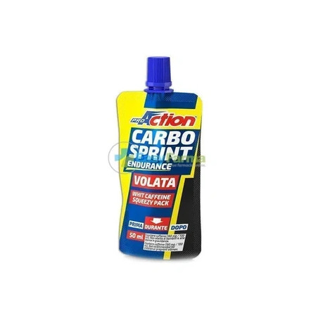 Proaction Carbo Sprint Volata Liquid Supplement Based On Carbohydrates And Caffeine Red Orange Flavor 50 Ml