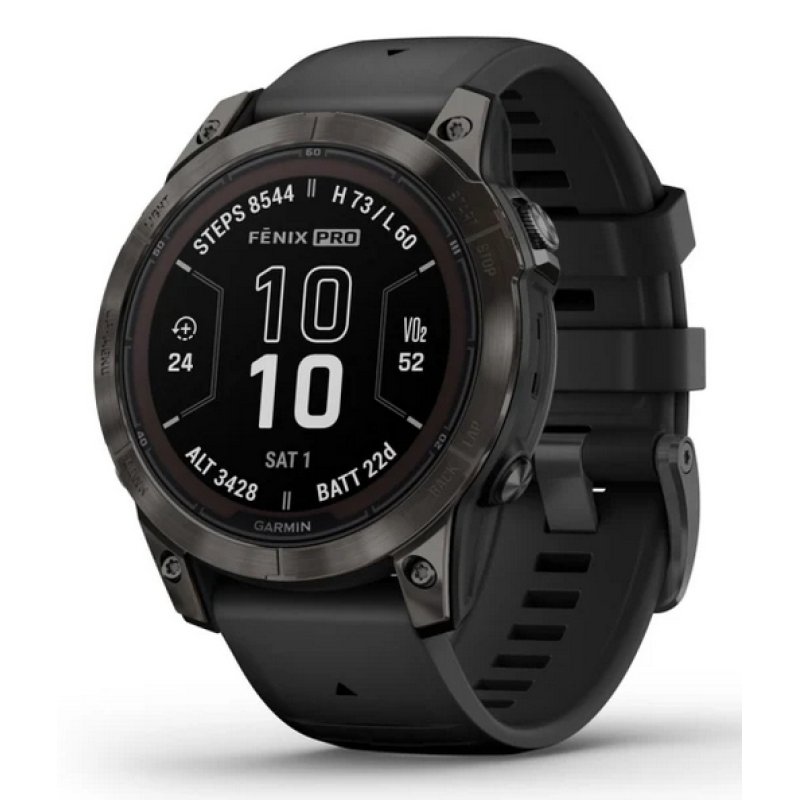 Garmin fenix 7S Pro 3.05 cm (1.2 ) MIP 42 mm Digital 240 x 240 pixels Touchscreen Black Wi-Fi GPS (satellite)