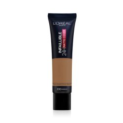 L'Oréal Paris Infaillible 24H Matte Cover 330 Hazelnut Long-Lasting Liquid Makeup High Coverage Water and Smudge