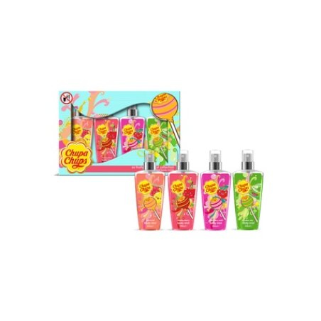 Chupa Chups So Fruity Body Mist Collection 4 X 100ml Cherry Melon Tutti Frutti Strawberry