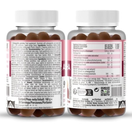 Weider Ashwagandha Gummies 40 Gummies Sweet Orange Flavor with KSM66