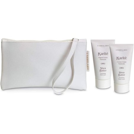 L&#039;Erbolario Shea Beauty Pochette White 1 Nutrient Bath 75ml 1 Nourishing Body Cream 75ml Made In Italy