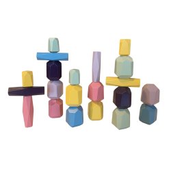 Magni - Montessori stacking and balancing stones in wood (5772)