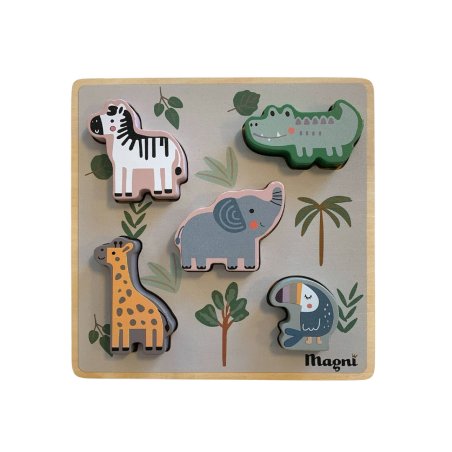 Magni - Montessori animal puzzle, FSC® 100% (5787)