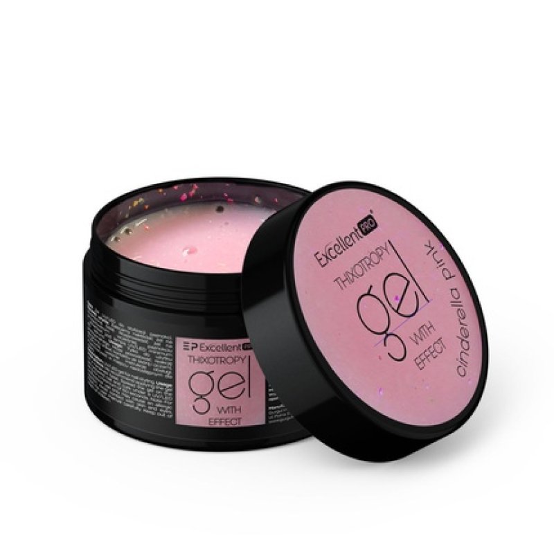 Excellent Pro Thixotropy Gel With Effect Cinderella Pink 50g