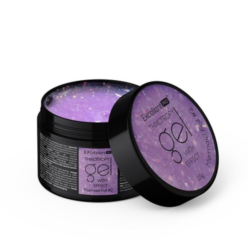 Excellent Pro Thixotropy Gel With Effect Building Gel Mermaid Foil 2 15g