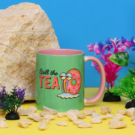 BOB L'EPONGE - Spill the Tea - Mug Interieur Coloré 325ml