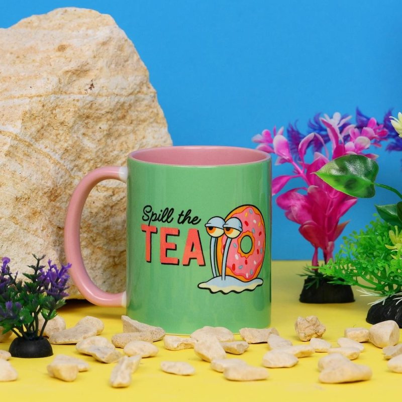 BOB L'EPONGE - Spill the Tea - Mug Interieur Coloré 325ml