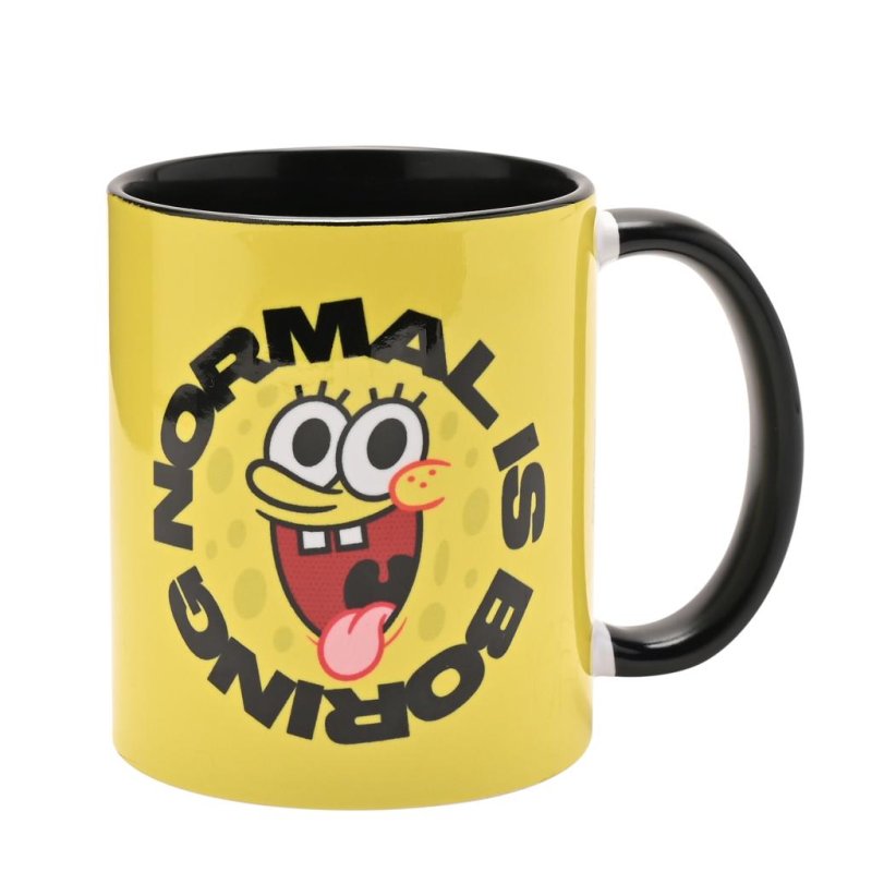 BOB L'EPONGE - Normal is Boring - Mug Interieur Coloré 325ml