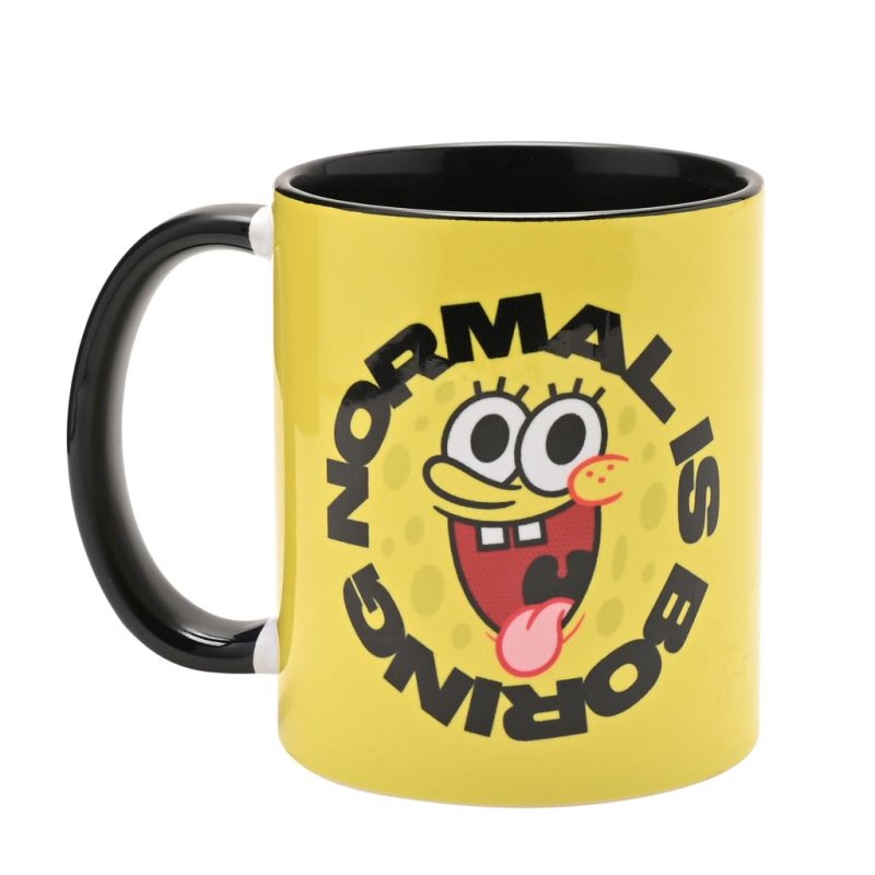BOB L'EPONGE - Normal is Boring - Mug Interieur Coloré 325ml