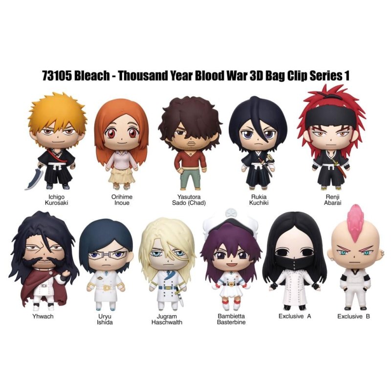 BLEACH TYBW - Series 1 - 3D Foam Bag Clip (Display 24 Pcs)
