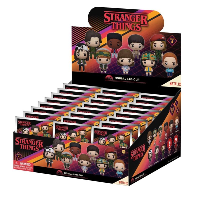 Netflix - Stranger Things - Assortiment en blind bag de figurines de sac de collection en mousse (Série 4) (24 pcs)