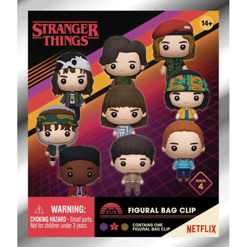 Netflix - Stranger Things - Assortiment en blind bag de figurines de sac de collection en mousse (Série 4) (24 pcs)