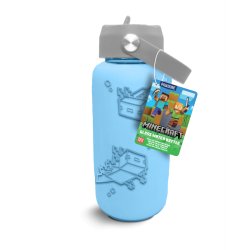 MINECRAFT - Bouteille d'eau en Verre avec Silicone 800ml