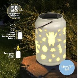 WINNIE L'OURSON - Lanterne Solaire Ext. Projection 'LunaGlo'