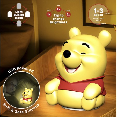 WINNIE L'OURSON - Lampe Décorative 'SquishyGlo' Rechargeable