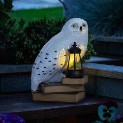 HARRY POTTER - Hedwige - Lampe Solaire Extérieure 'LunaGlo' 33cm