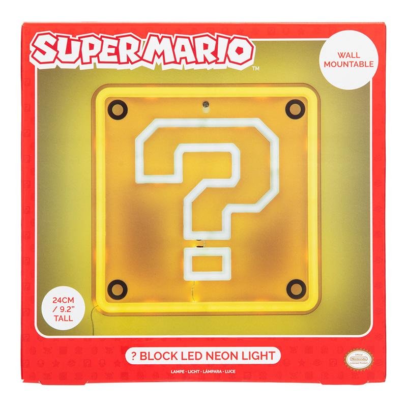 SUPER MARIO - Block Question - Lampe Murale Néon LED 25cm