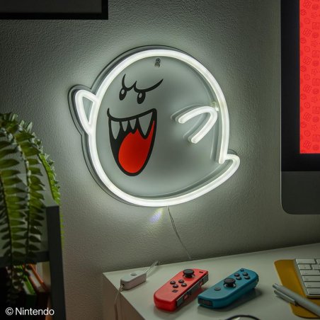 SUPER MARIO - Boo - Lampe Murale Néon LED 25cm