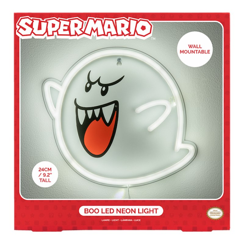 SUPER MARIO - Boo - Lampe Murale Néon LED 25cm