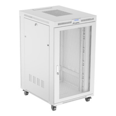 ARMARIO LANBERG RACK 19" 27U 800X1000 FLAT PACK GRIS PUERTA PERFORADA CON LCD