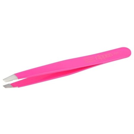 Nippes Solingen Tweezers with Slanted Tip Pink Stainless Steel 95