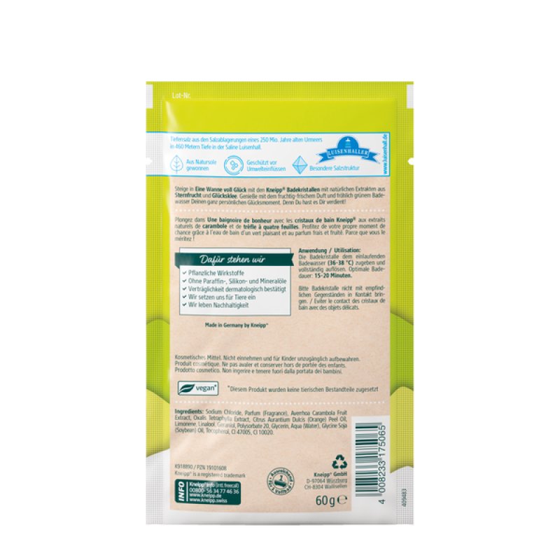 Kneipp 918890 sel et minéraux de bain 60 g Fruité Cristal Billes de bain