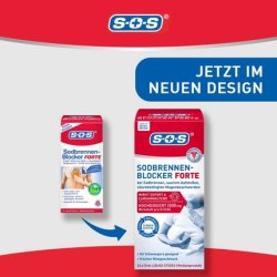 Sos Heartburn Blocker Forte Pain Relieving Gel 24x 10ml - Pack of 24