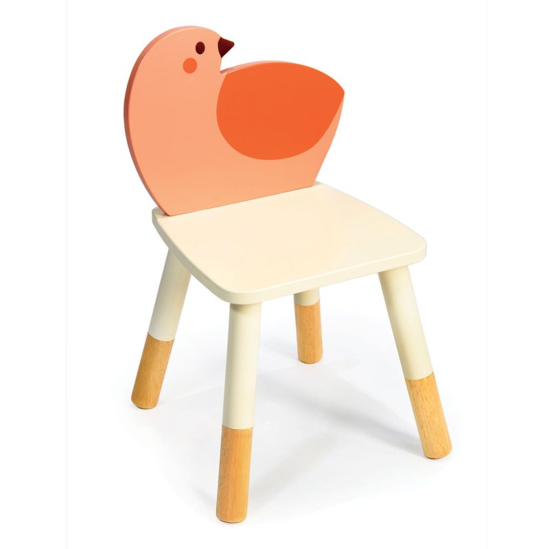 Mentari - Bird Chair - Cream-Nature - 49.2 cm H, 30.7 cm W, 31.2 cm D