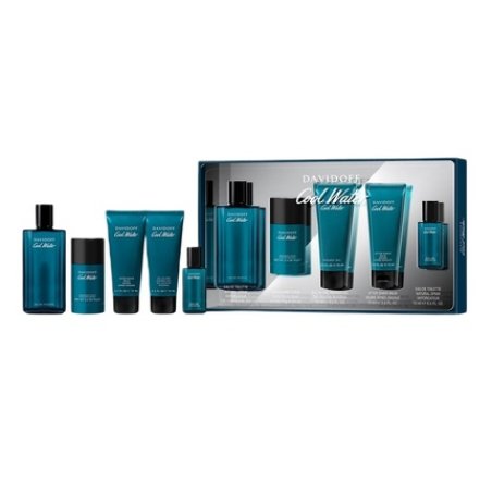 Davidoff Cool Water Set Includes 125ml Edt Spray 75ml Shower Gel 75ml After Shave Lotion 75ml Deo Stick And 15ml Edt