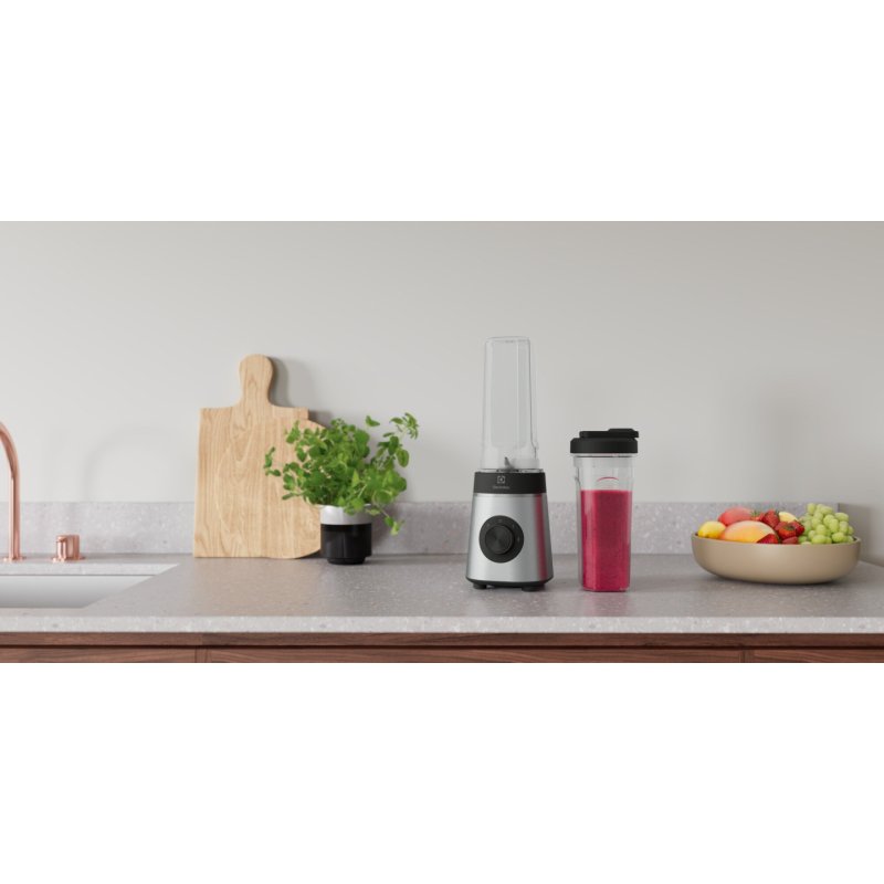 Electrolux E4CB1-6ST 1 L Mélangeur de table 350 W Noir, Acier inoxydable, Transparent