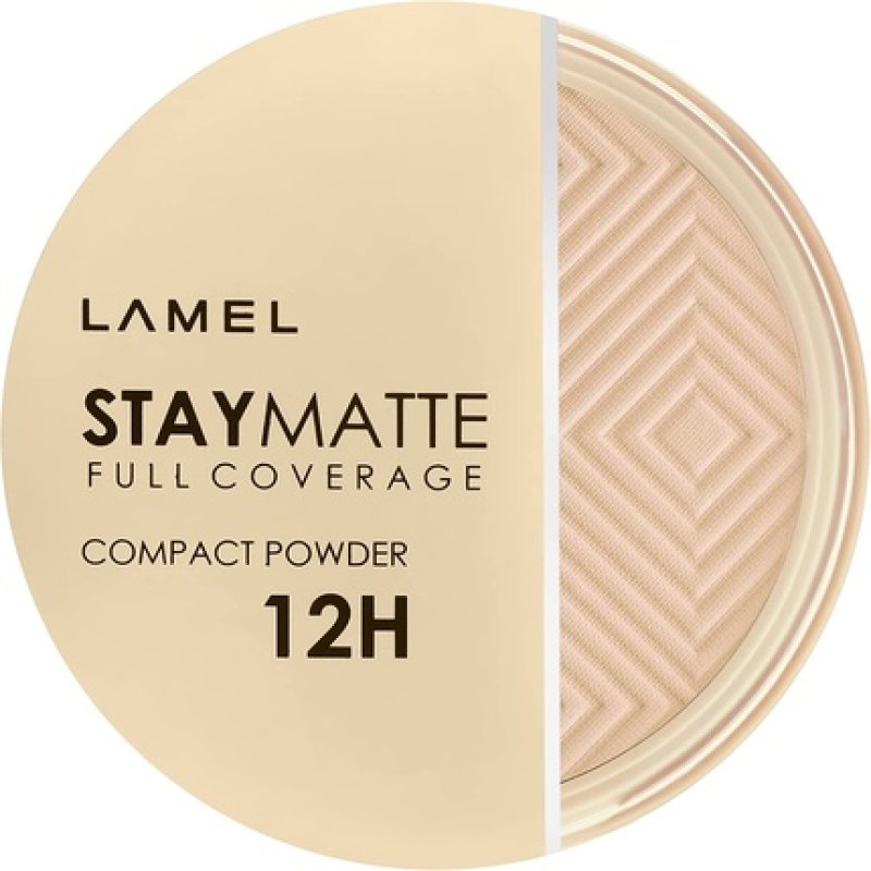 Lamel Stay Matte Compact Powder Cold Ivory N.402 Universal Neutral Undertone - Cruelty-Free