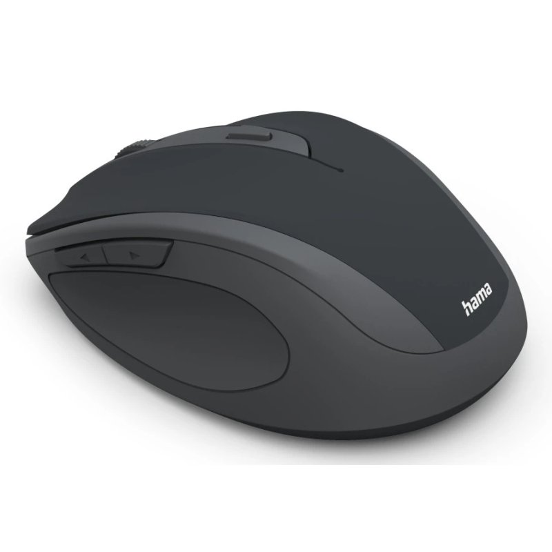 Hama WM-400 Compact Wireless Optical Mouse, 6 Buttons, 800-1600 DPI, Black
