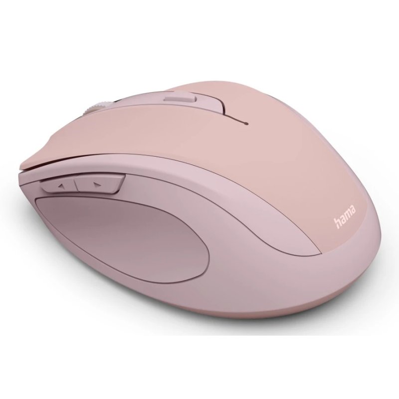 Hama WM-400 Compact Wireless Optical Mouse, 6 Buttons, 800-1600 DPI, Pink