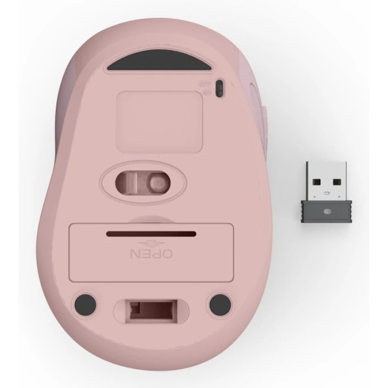Hama WM-400 Compact Wireless Optical Mouse, 6 Buttons, 800-1600 DPI, Pink