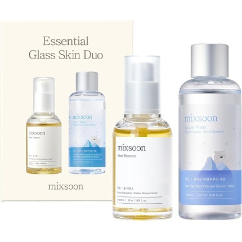 Mixsoon Essential Glass Skin Duo Exfoliating Bean Essence Hydrating Glacier