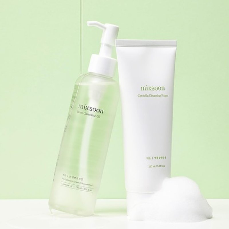 Mixsoon Double Cleansing Set Nourishing Bean Cleansing Oil and Hydrating Centella