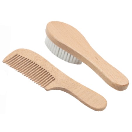 Bbjou Comb And Brush With Wooden Handle